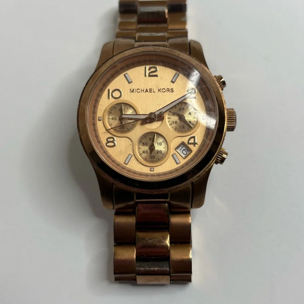 Michael Kors Gold-Tone Chronograph Watch MK-5128